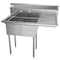 Koolmore 2 Compartment Stainless Steel NSF Commercial Kitchen Prep & Utility Sink with Drainboard SB121610-16R3 - alternate 2